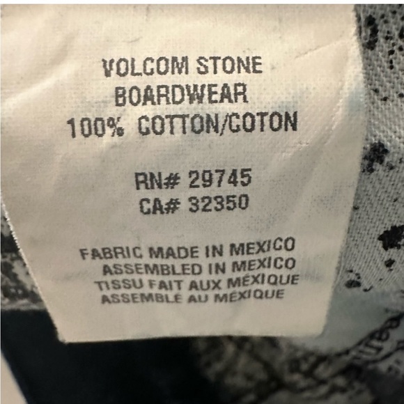 Volcom Zip Relaxed Fit Men's Denim Jeans, Dark Blue, Size 32 x 34 - Picture 8 of 12